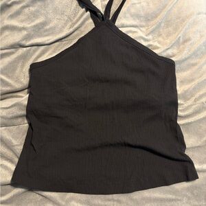 EUC 2x Old Navy Black Ribbed Halter Cami
